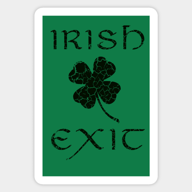 Irish Exit Black Clover Design Sticker by HighBrowDesigns